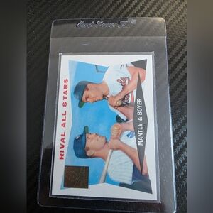 Rival All Stars Baseball Card with Mantle & Boyer